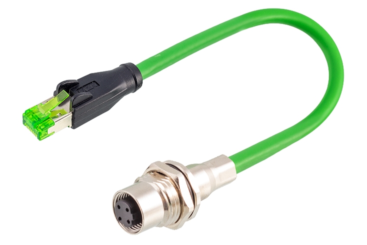 Connector M12 CAZN CM07-M12-F-S4D/RJ45-0.5M