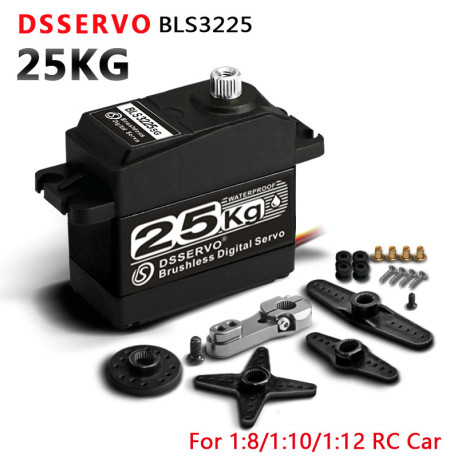 Серводвигатель бесколлекторный стандарт 60г DSServo BLS3225 BLDC 25кг/0,05сек/8.4В цифровой IP66 (270)