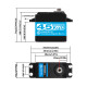 Servo drive standard 60g DSServo DS3245 Coreless 45kg/0.11sec/8.4V digital IP66 (270)