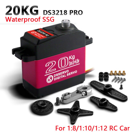 Сервопривід 60г DSServo DS3218 Pro 20кг/0,1сек/6.8В цифровий IP66 (270)