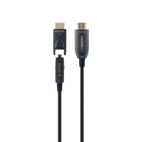 Кабель Cablexpert CCBP-HDMID-AOC-50M, HDMI V.2.0, вилка/вилка, с позолоченными контактами, 50 м