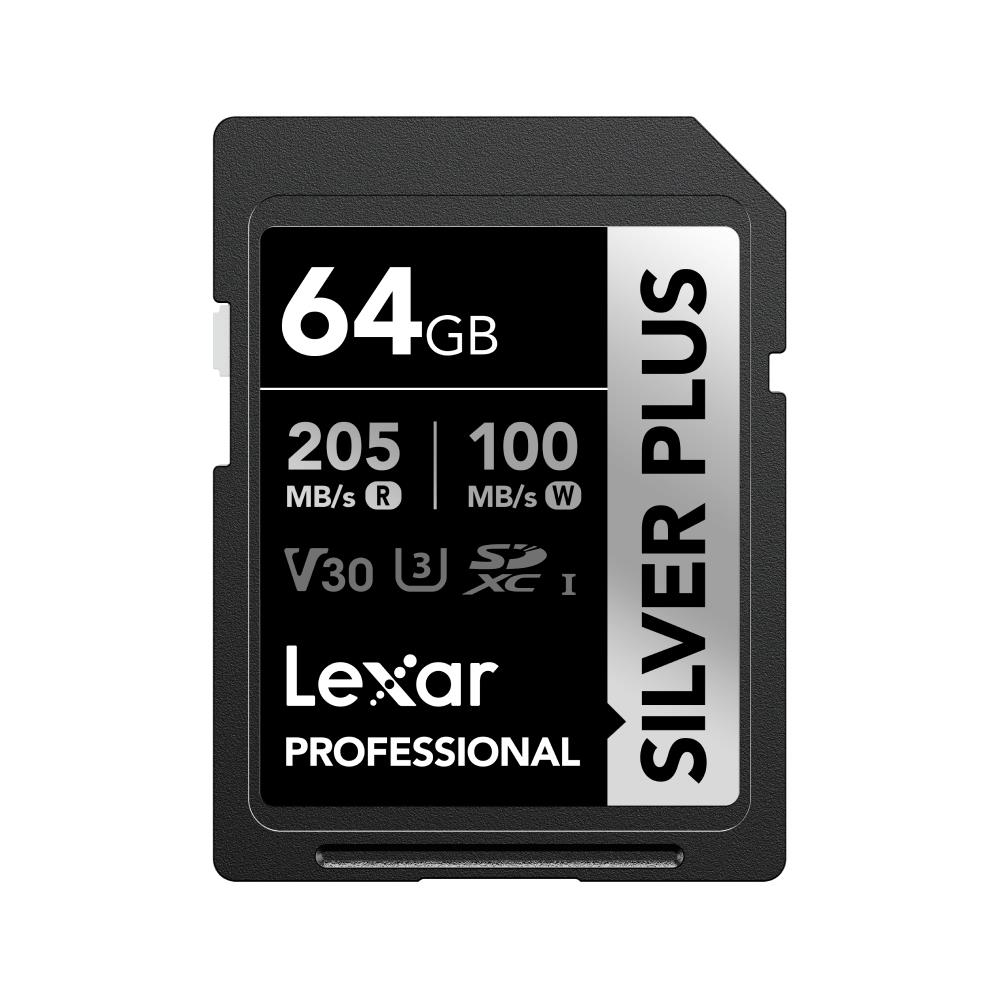 Карта пам’яті Lexar Professional SILVER PLUS SDXC 64GB UHS-I V30 U3 R205/W100MB/s
