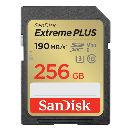 SanDisk Extreme Pro SDXC Memory Card 256GB UHS-I V30 U3 R190MB/s