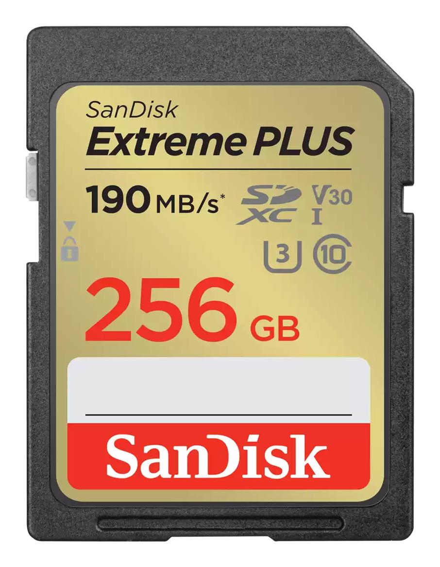 SanDisk Extreme Pro SDXC Memory Card 256GB UHS-I V30 U3 R190MB/s