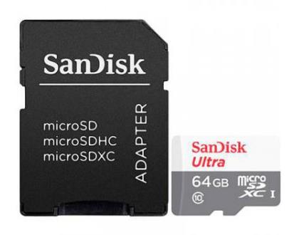 SanDisk Ultra A1 MicroSDXC 64GB UHS-I R100MB/s Memory Card