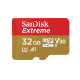 SanDisk Extreme A1 microSDHC 32GB C10 UHS-I U3 V30 R100/W60MB/s memory card + SD adapter