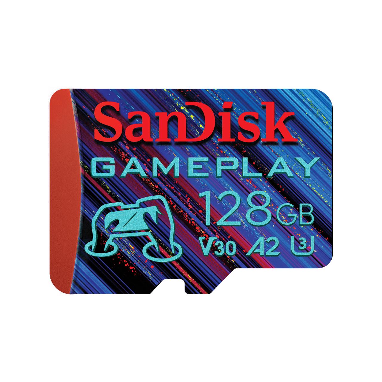 SanDisk GamePlay A2 microSDXC 128GB UHS-I V30 U3 R190/W130MB Memory Card