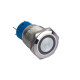 Кнопка антивандальная GQ16F-11EZ/N, с фиксацией, 12-24V AC/DC, желтая