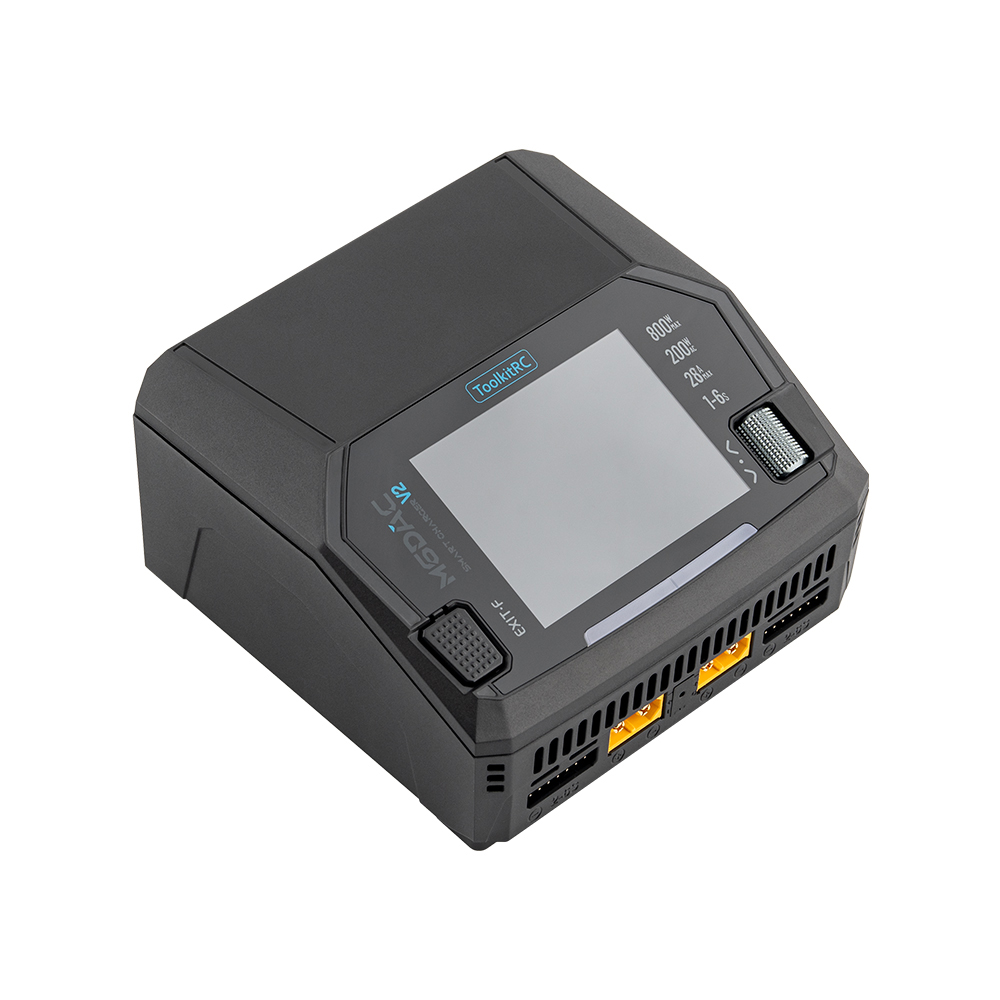 Charger for 2 batteries ToolkitRC M6DAC V2 800W 16A 1-6S with built-in power supply