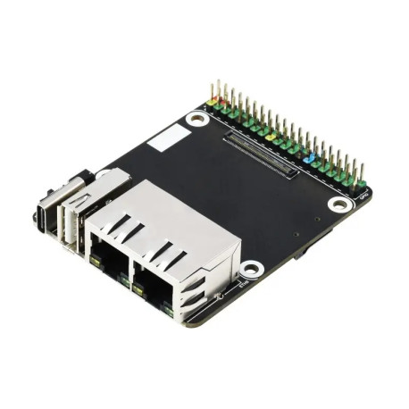 Expansion board Mini Dual Gigabit for Raspberry PI CM4 (2xEthernet, USB)