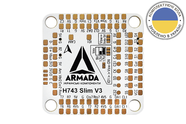 Полетный контроллер для квадрокоптера ARMADA H743 SLIM V1