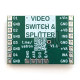 Video amplifier, switch (2 inputs) and splitter (4 outputs)
