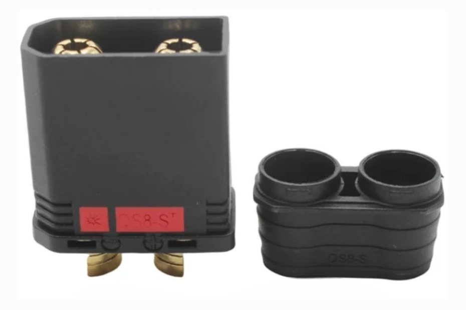 50 pcs - Connector QS8-S+ Male (black)