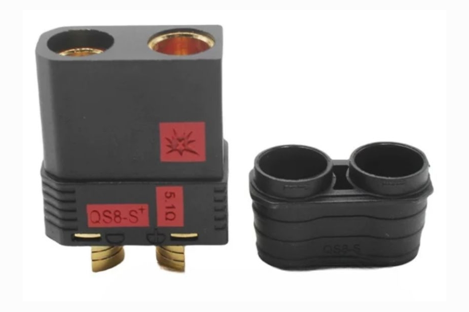 50 шт - Коннектор QS8-S+ Female безыскровой (черный)