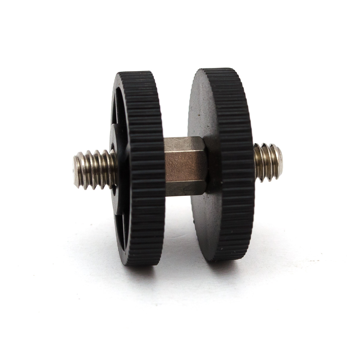 Male 1/4" to male 1/4" adapter with nuts