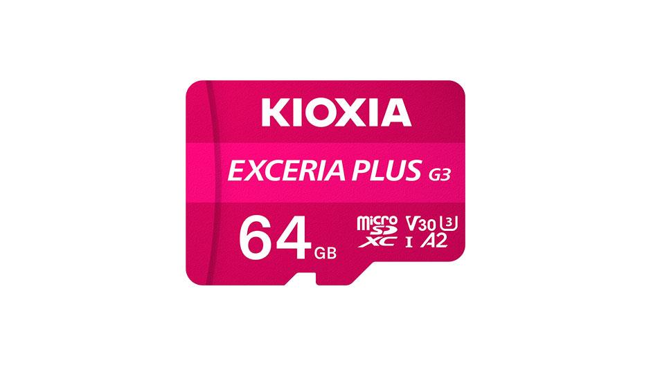 Карта пам'яті KIOXIA EXCERIA PLUS G3 A2 microSD 64GB C10 UHS-I U3 V30 R210/W90MB/s