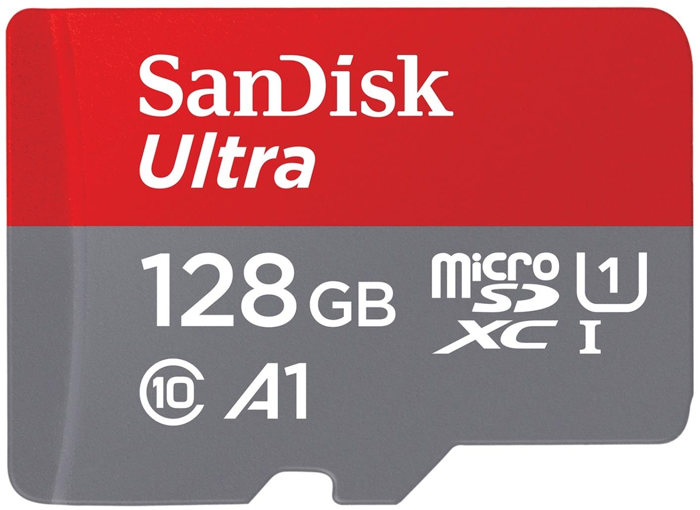 SanDisk Ultra A1 MicroSDXC Memory Card 128GB UHS-I U1 R140MB/s (SDSQUAB-128G-GN6IA)