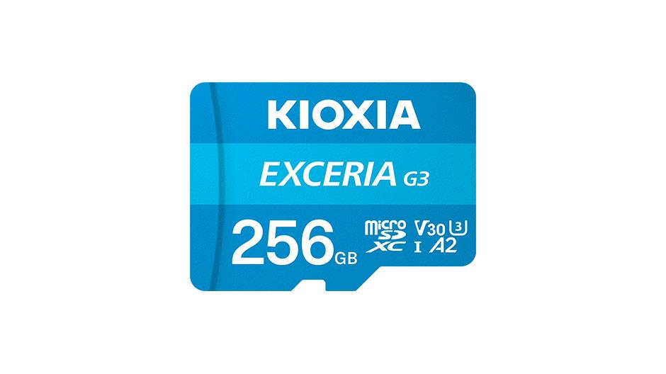 Memory card KIOXIA EXCERIA G3 A2 microSD 256GB C10 UHS-I U3 V30 R160/W50MB/s
