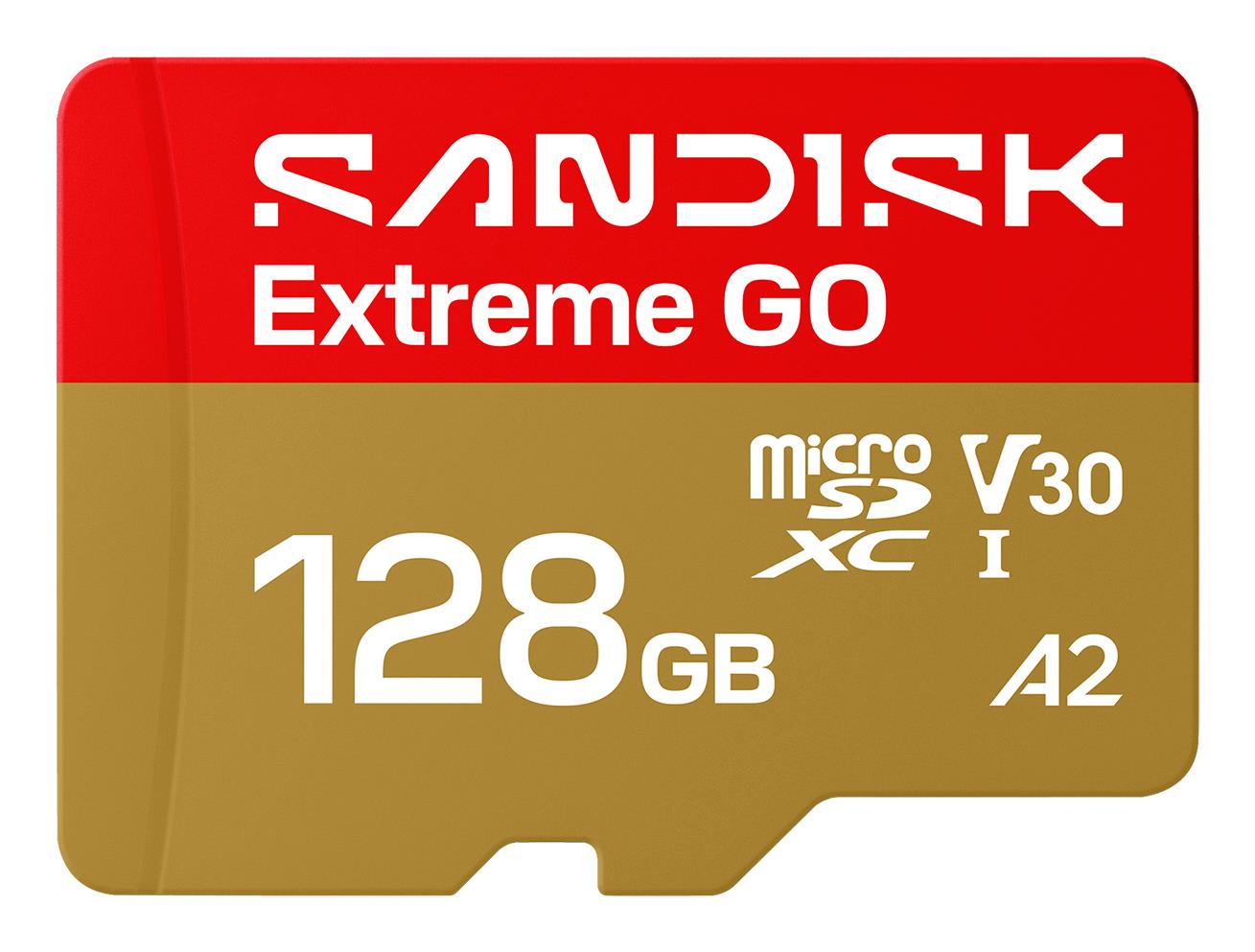 Карта пам'яті SanDisk Extreme GO A2 microSD 128GB C10 UHS-I U3 V30 R240/W120MB/s