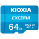 Memory card KIOXIA EXCERIA microSD 64GB C10 UHS-I U1 R100/W30MB/s