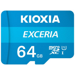 Memory card KIOXIA EXCERIA microSD 64GB C10 UHS-I U1 R100/W30MB/s