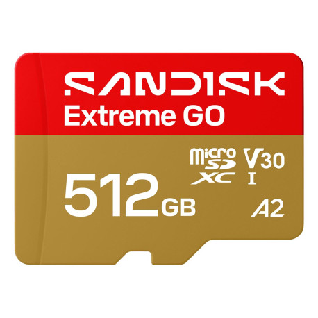 Карта пам'яті SanDisk Extreme GO A2 microSD 512GB C10 UHS-I U3 V30 R240/W160MB/s