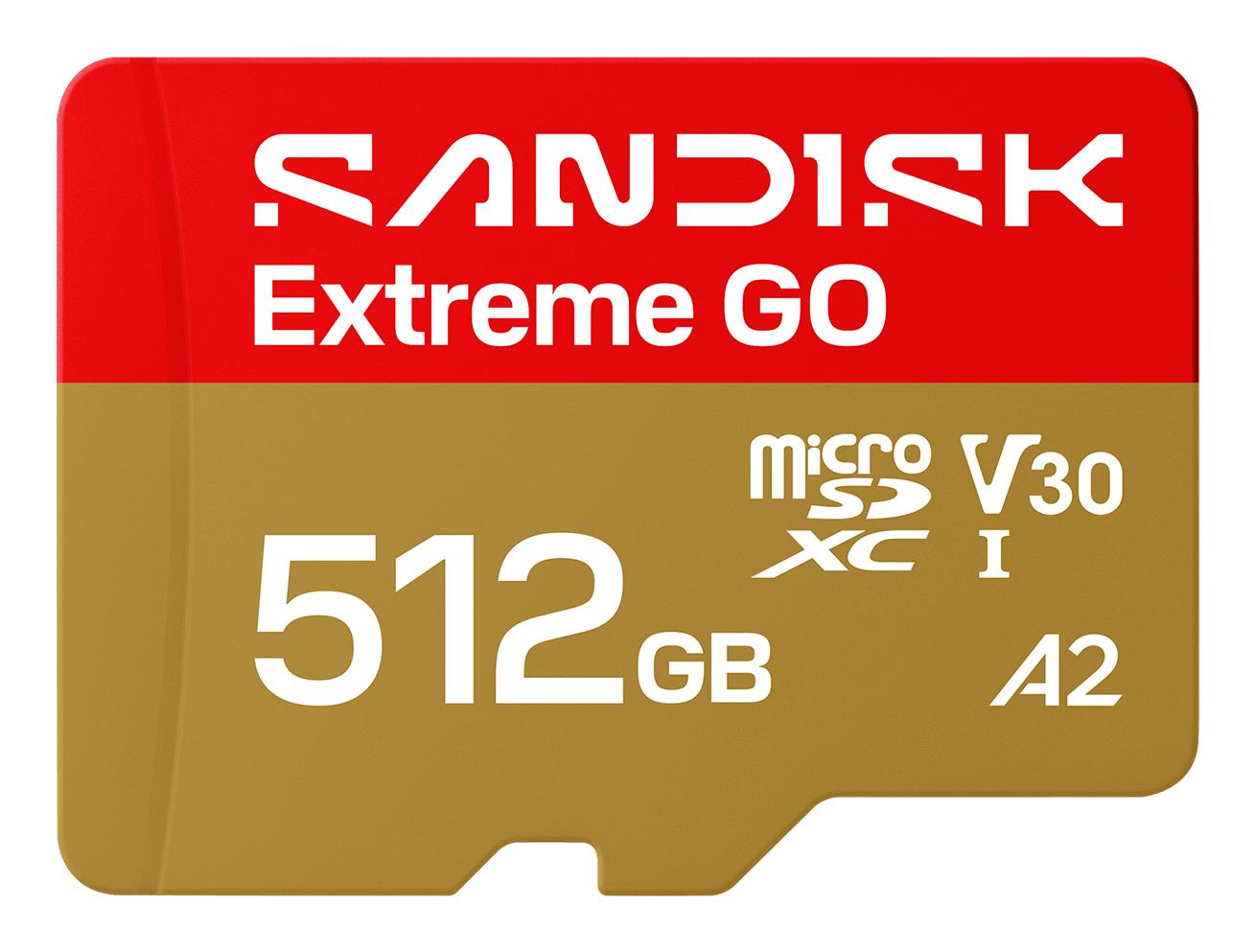 Карта пам'яті SanDisk Extreme GO A2 microSD 512GB C10 UHS-I U3 V30 R240/W160MB/s
