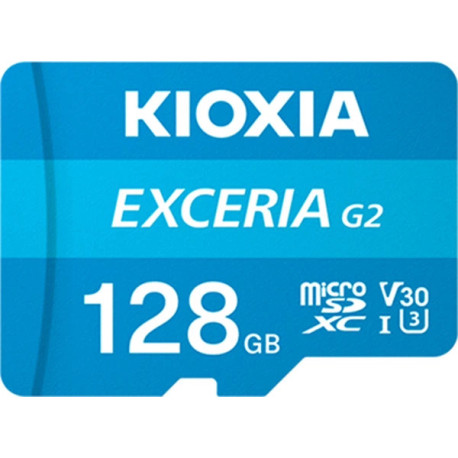 Memory card KIOXIA EXCERIA G2 microSD 128GB C10 UHS-I U3 V30 R100/W50MB/s