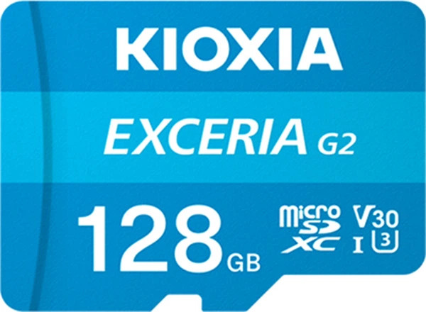 Memory card KIOXIA EXCERIA G2 microSD 128GB C10 UHS-I U3 V30 R100/W50MB/s