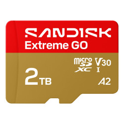 SanDisk Extreme GO A2 microSD 2TB C10 UHS-I U3 V30 R240/W150MB/s Memory Card