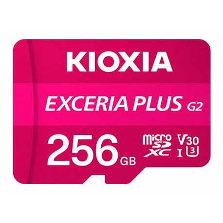 Memory card KIOXIA EXCERIA PLUS G2 A1 microSD 256GB C10 UHS-I U3 V30 R100/W90MB/s