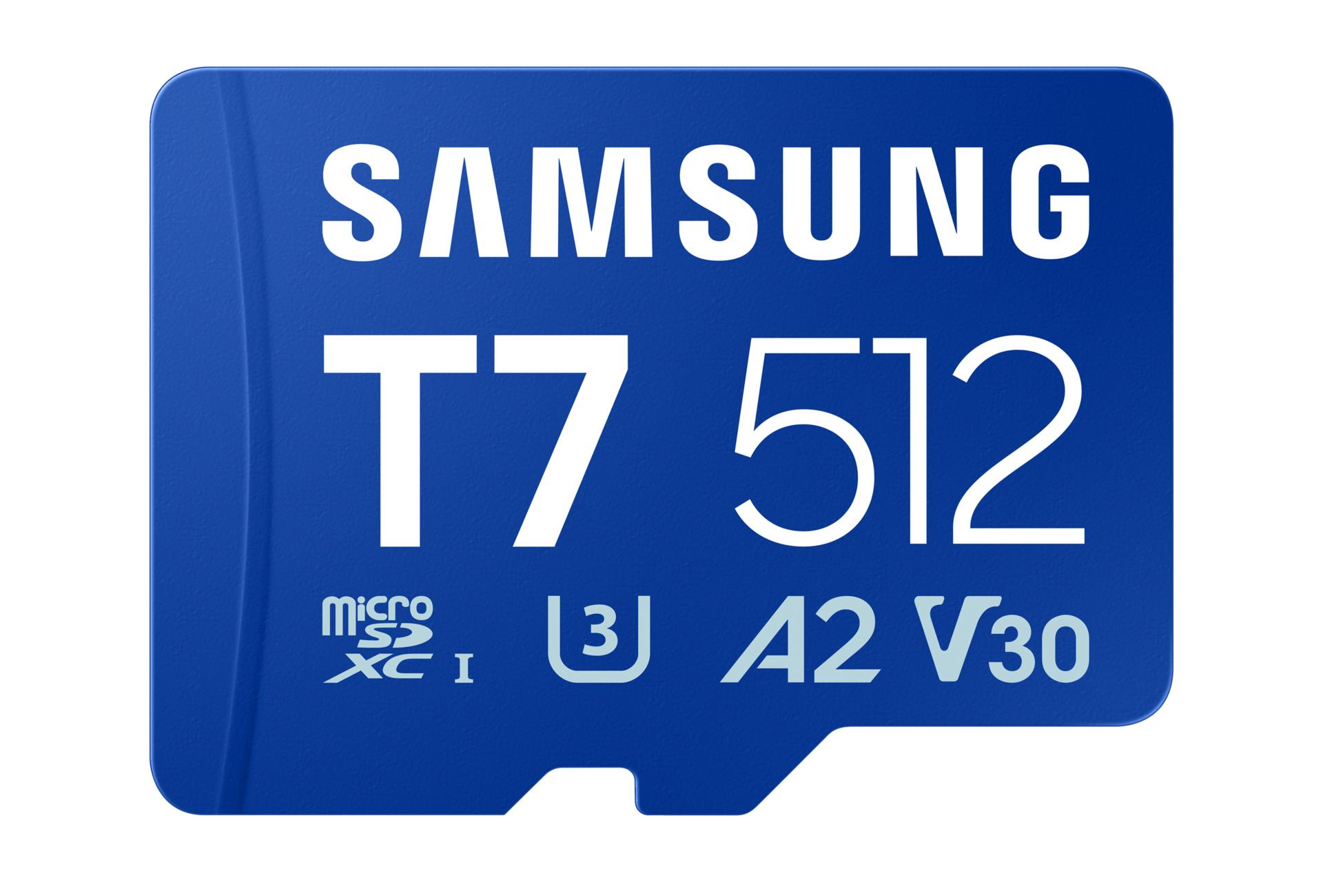 Samsung T7 A2 MicroSDXC 512GB UHS-I V30 U3 R170/W130MB/s Memory Card