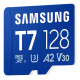 Memory card SAMSUNG MICRO SDXC T7 128GB, U3, V30, A2 up to 170 MB/s.