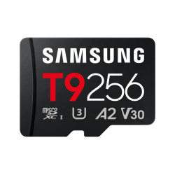 SAMSUNG MICRO SDXC T9 256GB memory card, U3, V30, A2 up to 200 MB/s.