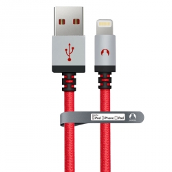 MFi data-cable for iPhone/iPad Snowkids RED 1.5 m
