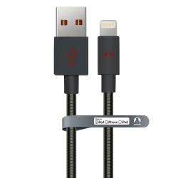 MFi cable for iPhone/iPad Snowkids 1 m in metal braid