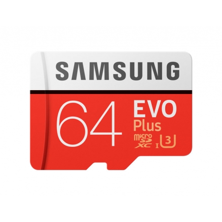 Карта пам'ятi SAMSUNG EVO PLUS microSDXC 64GB UHS-I U3