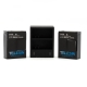 2 batteries + dual USB charger for GoPro HERO3 set