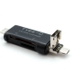 USB 2.0 microUSB OTG Type-C кардрідер для SD та microSD