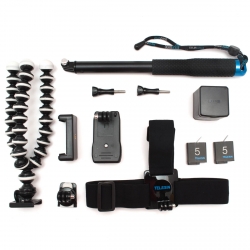 GoPro HERO7, HERO6 and HERO5 Black accessories kit for travelers