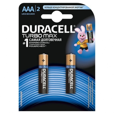 Batteries DURACELL AAA LR03 MN2400 Turbo Max 2 pcs, appearance