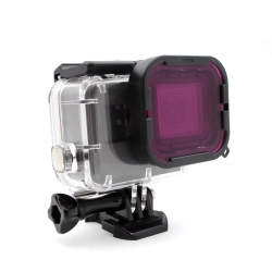 Фиолетовый подводный фильтр на Supersuit корпус GoPro HERO7, HERO6 и HERO5 Black