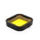 Желтый подводный фильтр для GoPro HERO4 (крупный план)