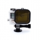 Желтый подводный фильтр для GoPro HERO4 (надет на GoPro)