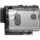 Sony FDR-X3000, aquabox, left profile
