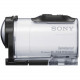 Sony HDR-AZ1VR Action Cam Mini with Live View Remote Watch, in the aquabox, the left profile
