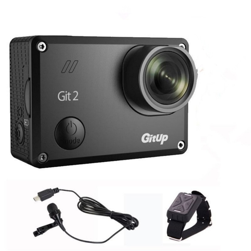 Action Camera GitUp Git2P Pro, with a remote and a microphone