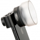 Professional 24mm macro lens for smartphone, side view on smartphone