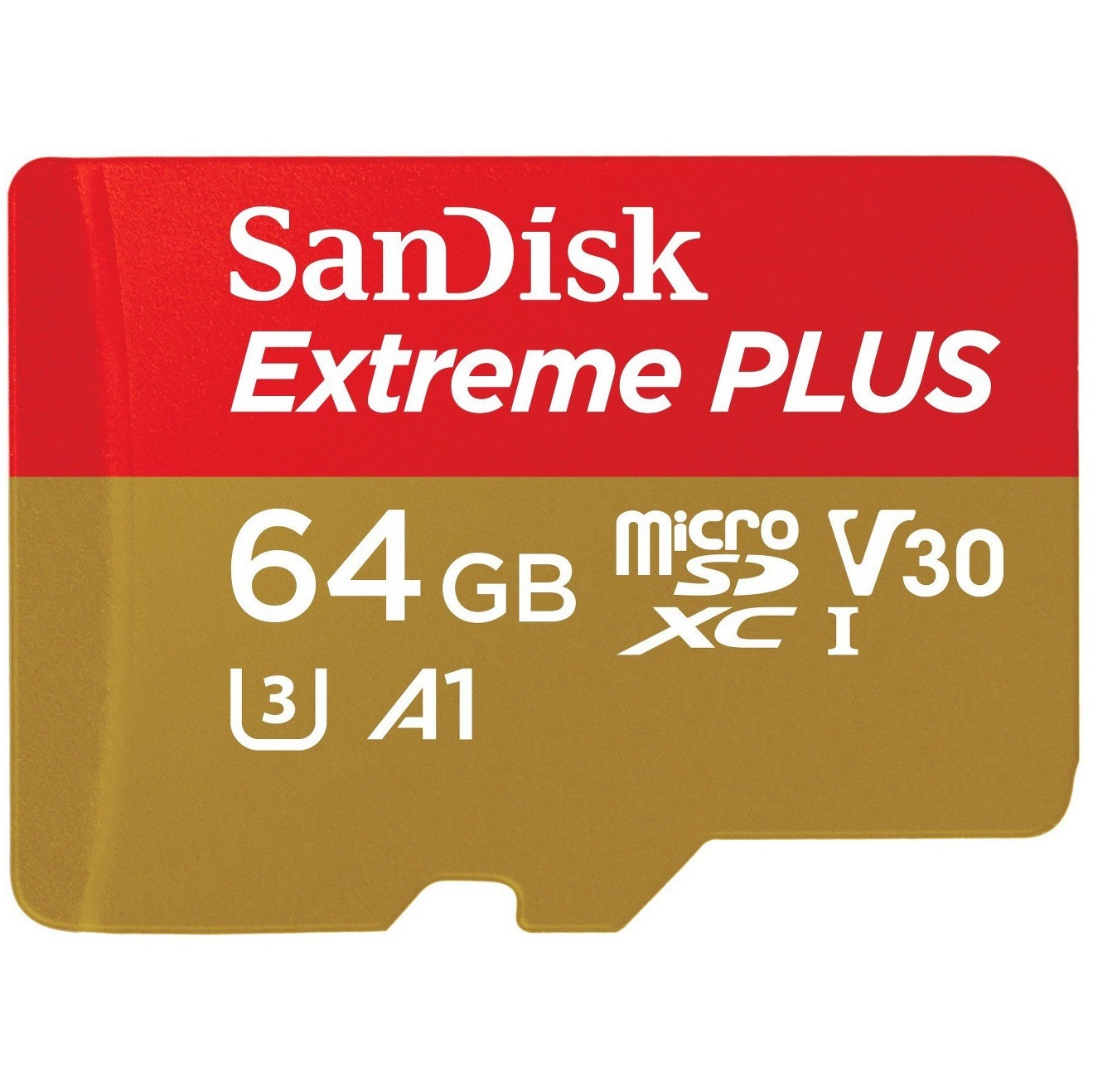 SanDisk 64GB Extreme PLUS UHS-I microSDXC Memory Card with SD Adapter, main view