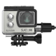 Waterproof box SJCAM SJ7 action camera with power cable, front view with camera